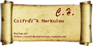 Czifrák Herkules névjegykártya
